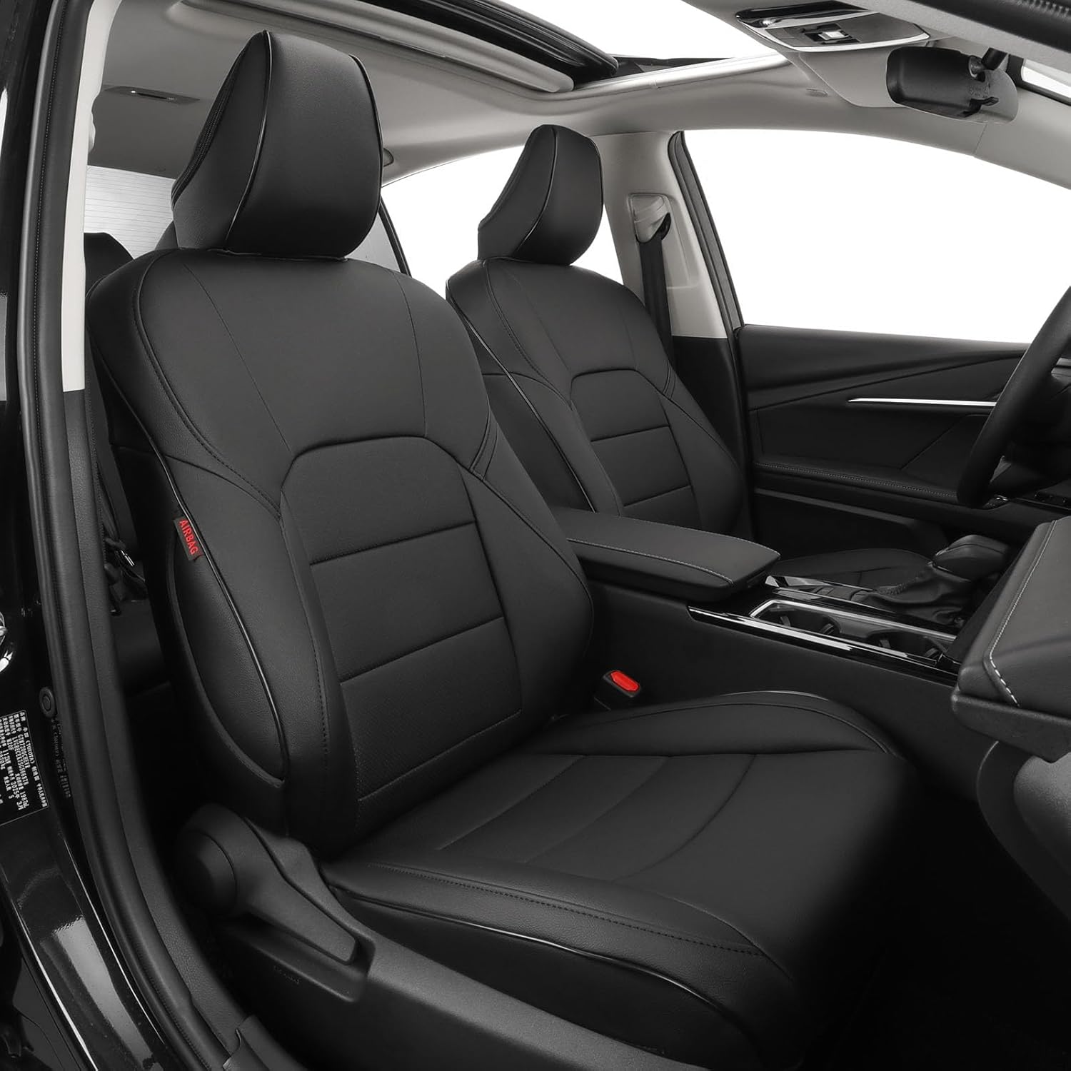 EKR Camry Seat Covers for Toyota Camry XSE,XLE 2025 2026 Waterproof Leather Car Seat Cover Full Set for Trucks SUV-Faux Leather (Black)