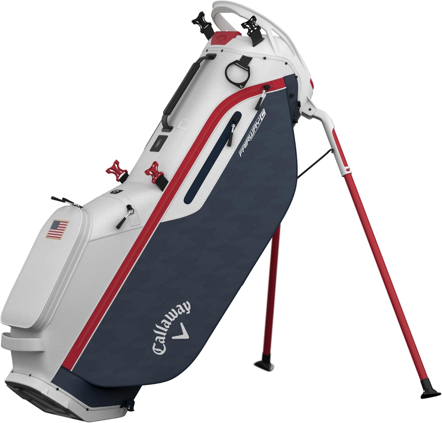 Callaway 2024 Fairway C Stand Bag: Lightweight 4lb Golf Carry Bag with 4-Way Shaft Shield & Flex Pod Base