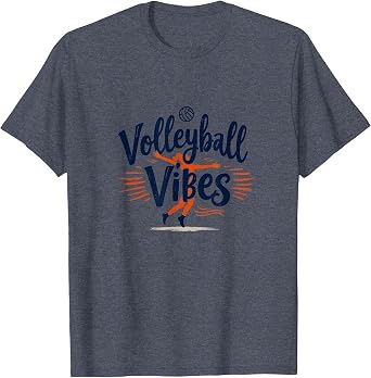 Volleyball Vibes Energetic Player Celebrates Sport T-Shirt, Men, Heather Blue