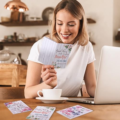 Vista 13 de Containlol 16 piezas de regalo de oración diaria de flores para mujeres, cuadernos de versículos de la Biblia, cuadernos rústicos florales