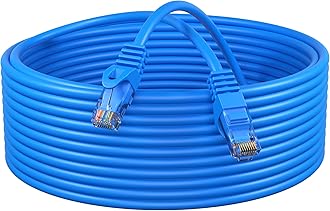 Cables Direct Online Cat5e 50FT Network Ethernet Patch Cable, 350Mhz Internet Wire, Backwards Compatible with Cat5, for PC, Modem, Router, Consoles for Home and Office, Blue