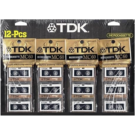 TDK MC60 12 Pack Microcassette Recording Tapes
