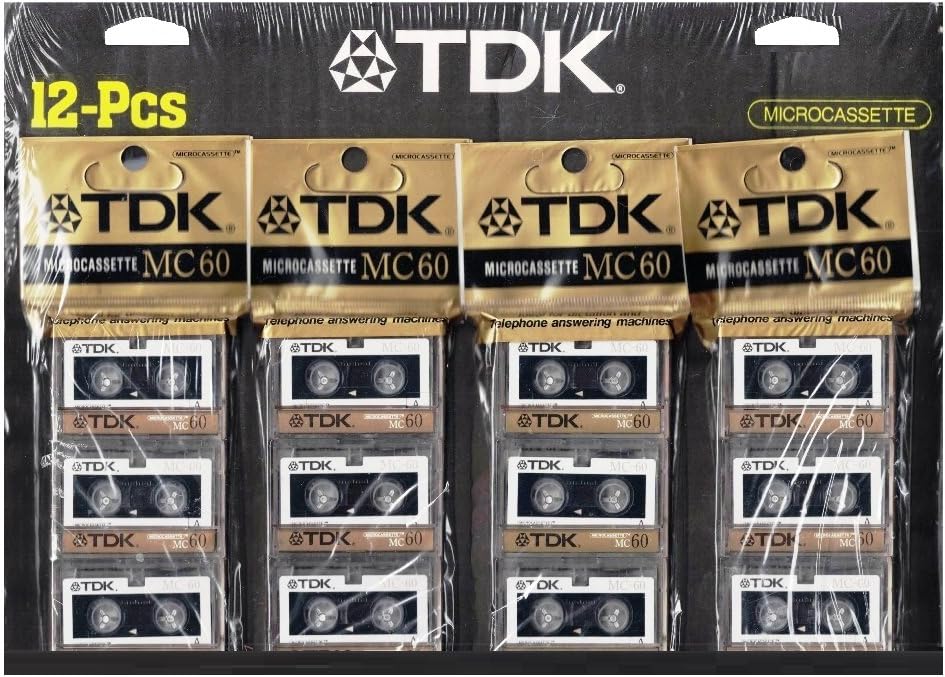 TDK MC60 12 Pack Microcassette Recording Tape