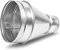 Vista 8 de Repa Market Reductor/aumentador de conductos de acero galvanizado de 8 a 4 pulgadas - Adaptador de tubo de ventilación redondo HVAC y sistemas