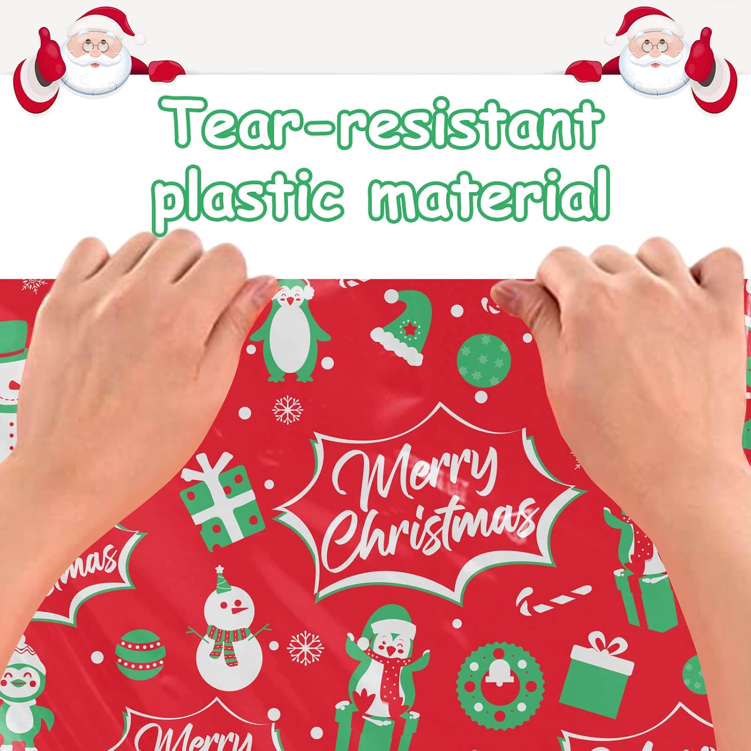 8Pcs Extra Large Christmas Gift Bag, 44"x36" Heavy-Duty Waterproof Reusable Oversized Gift Sack with Rope & Gift Tag, Opaque Jumbo Wrapping Bag for Xmas, Birthdays, Parties, Class, Office, Home