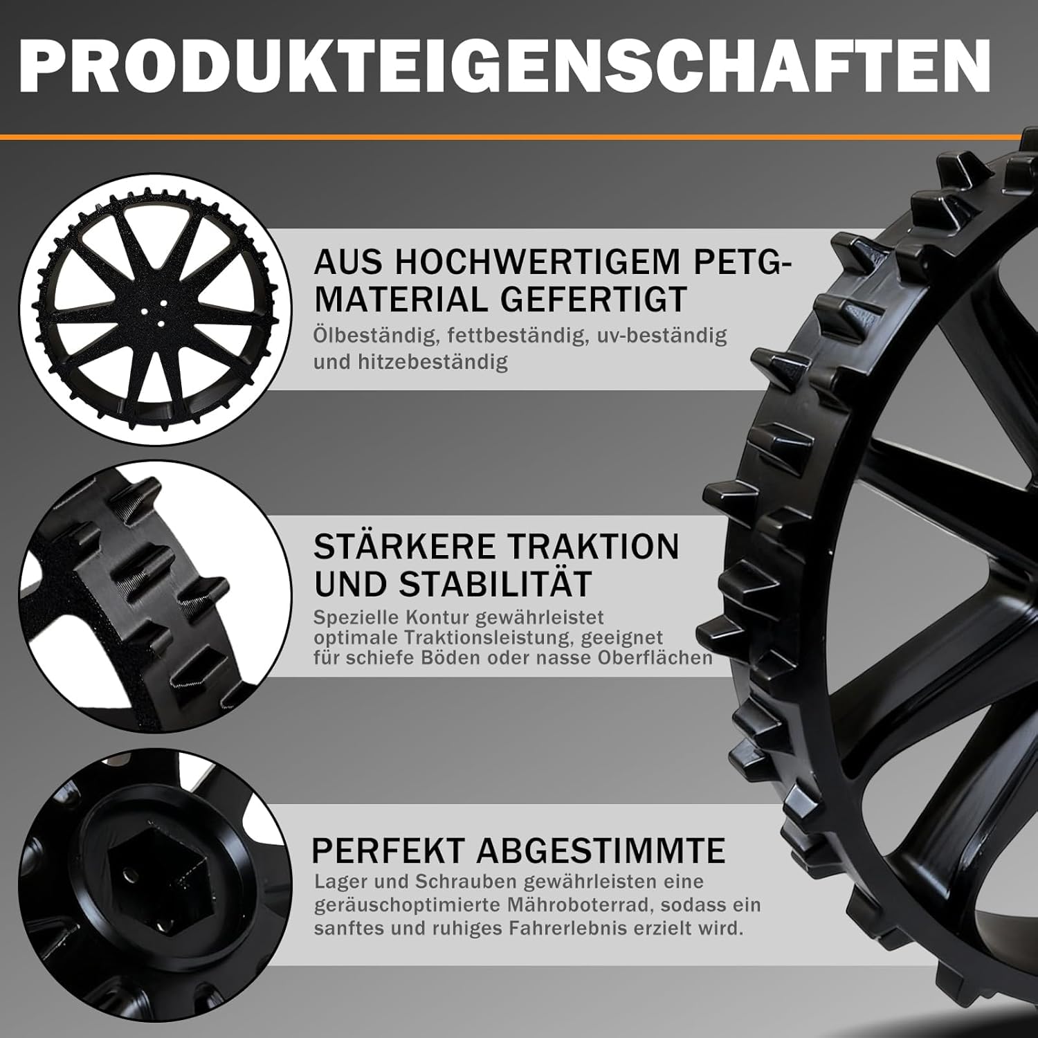 2er Set Antriebsrad Rad R38Li R40Li R50Li R70Li R80Li Automower 105/305 / 308 mehr Grip