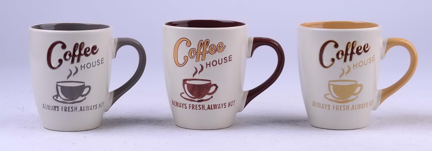 6906 Uniware 11.85 Oz Stoneware Mug Set of 3 Pc