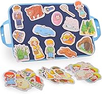 Vista 12 de CHEFAN Juego de Historias con Tablero de Fieltro/Franela de 4 Piezas, Piezas de Fieltro PRECORTADAS para Tiempo de Círculo en Preescolar