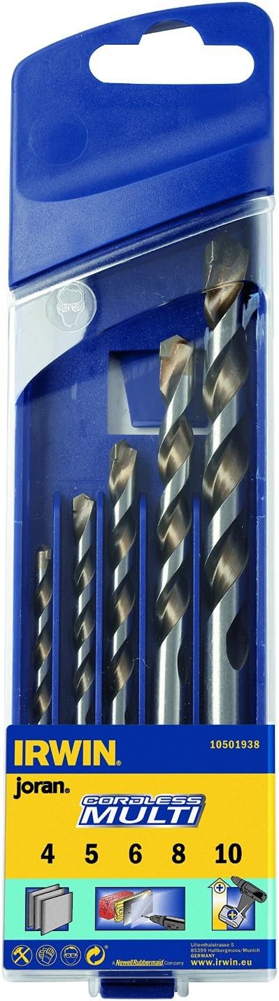 IRWIN 10501938 Cordless Multi-Purpose Drill Bit Set for Cordless Drills 4-10mm