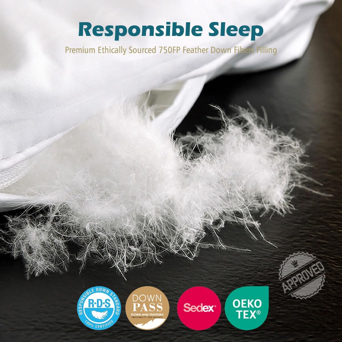® Luxury Organic Down Feather forter King, High