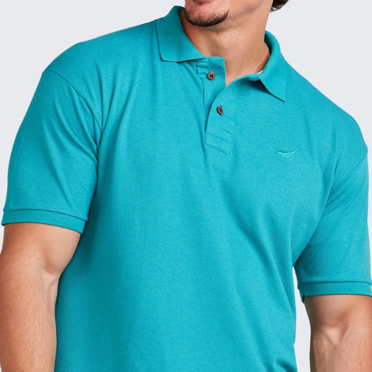 Kit 5 Camisa Polo Envoy Tecido Piquet Básica Masculina