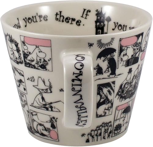 Miniatura 4 de Yamaka Shoten MM321-36 Moomin Newbon - Taza de sopa en blanco y negro, para microondas, productos Moomin, escandinavo, día de la madre, regalo,