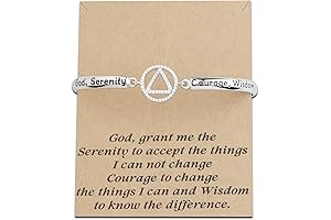 Serenity Prayer Alcoholics Anonymous Bracelet: God Grant Me Serenity