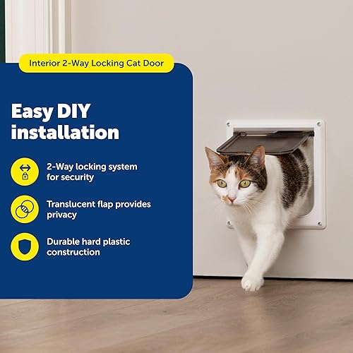 Miniatura 3 de Puerta interior con bloqueo de 2 vías para gatos PetSafe - Permite un movimiento conveniente entre habitaciones y minimiza los arañazos - Puerta