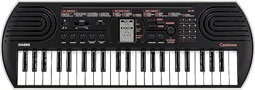 Miniatura 8 de Casio SA-81 - Paquete de mini teclado de 44 teclas con fuente de alimentación, calcomanías para llaves, libro de instrucciones, DVD instructivo de