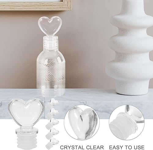 Miniatura 3 de Tapones para botellas de vino, 6 unidades, tapones decorativos en forma de corazón, para licores, bebidas, bodas, cata de vinos, eventos, fiestas,