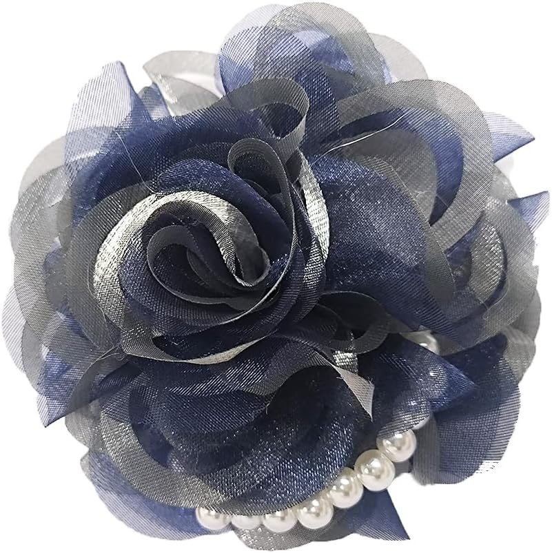 Rose Flower Brooches for Women Fabric Pearl Lapel Pins Big Camellia Flowers Brooch Pin Wedding Party Dance Elegant Dress Accessories for Clothes Fashion Jewelry for Banquet Ceremony 90mm