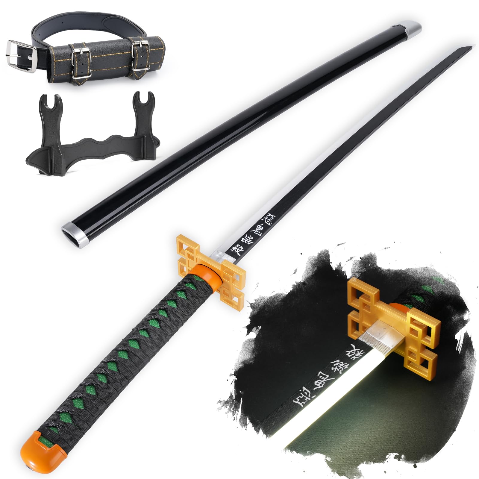 Cold Blade Light Up Sword Demon Sword - Rechargeable, 40 Inch Plastic Anime Replica Light Up Katana with Belt & Stand - Anime Sword with Authentic Design