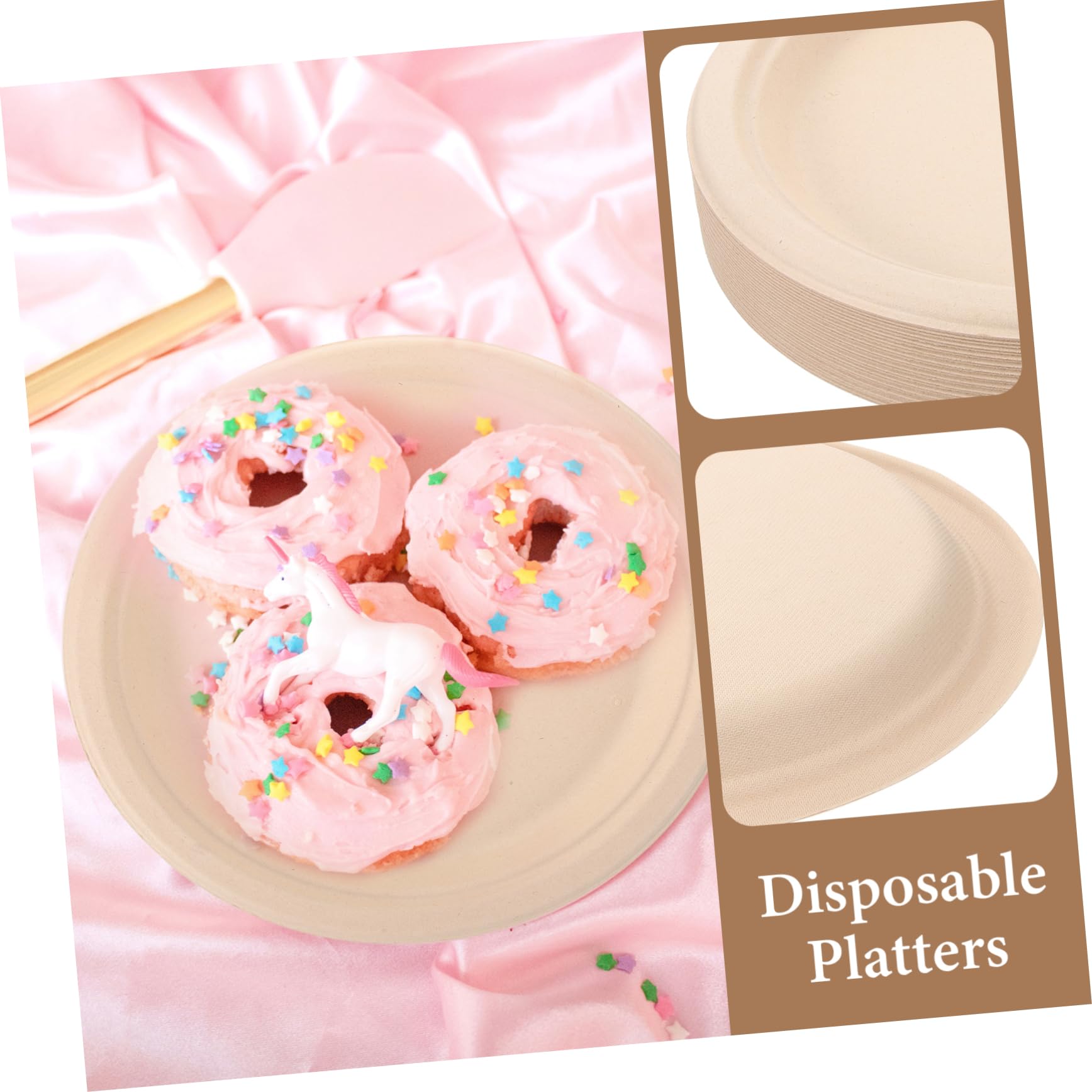 PACKOVE Pappteller aus Papier 50 Stück Stabil und Praktisch für Partys Grillabende Hochzeiten Picknicks und Desserts