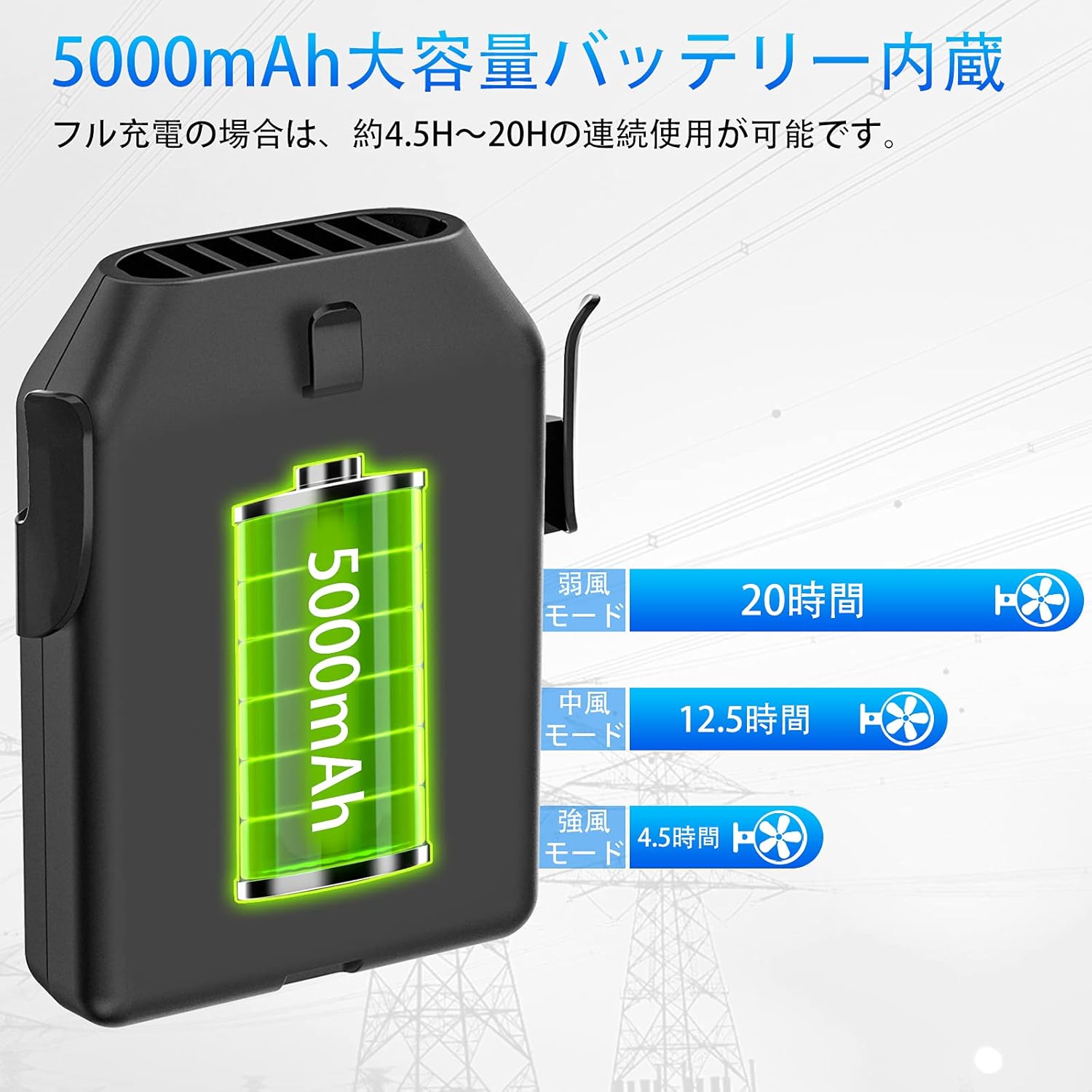 Anktec ベルトファン 首掛け 腰ベルト扇風機 携帯扇風機 ポータブルファン USB 充電式 ハンズフリー扇風機 卓上 ジェットファン ミニ 扇風機 3段階風力調節 スタンド 腰ベルトファン 腰掛け扇風機 静音 作業服用ファン 作業/アウトドア/旅行/に適用 熱中症対策 (ブラック)