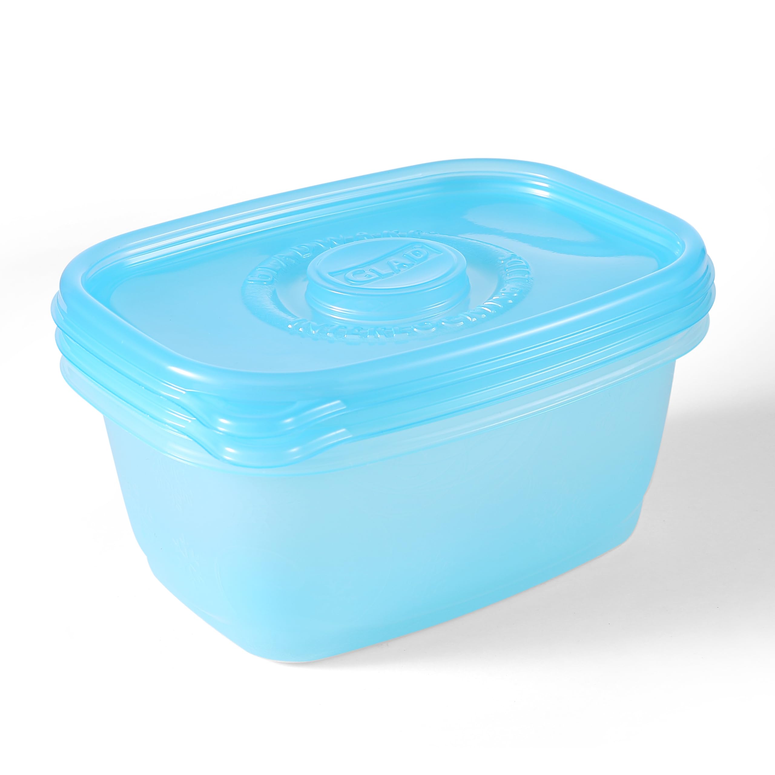 Glad ware Freezerware Frischhaltedosen, groß, rechteckig, fasst 1,8 l Lebensmittel, 2-teiliges Set, gefriergeeignete Behälter zur Aufbewahrung von Lebensmitteln und zum Konservieren von Frische | 6