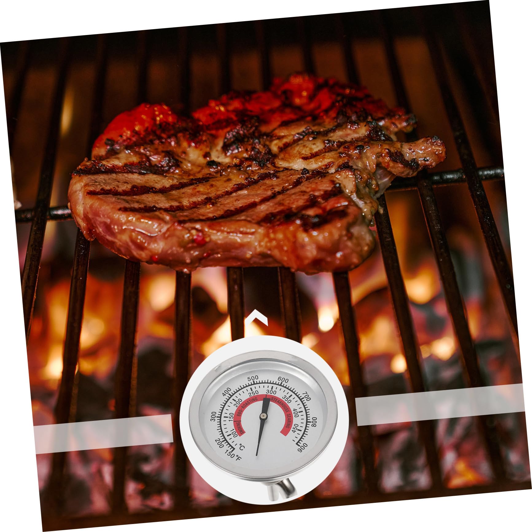 ifundom 4 Pezzi Termometro da Bimetallico per Misurazione Della Temperatura Bbq Strumento Controllo per e Grigliate Facile da Leggere e Pratico per