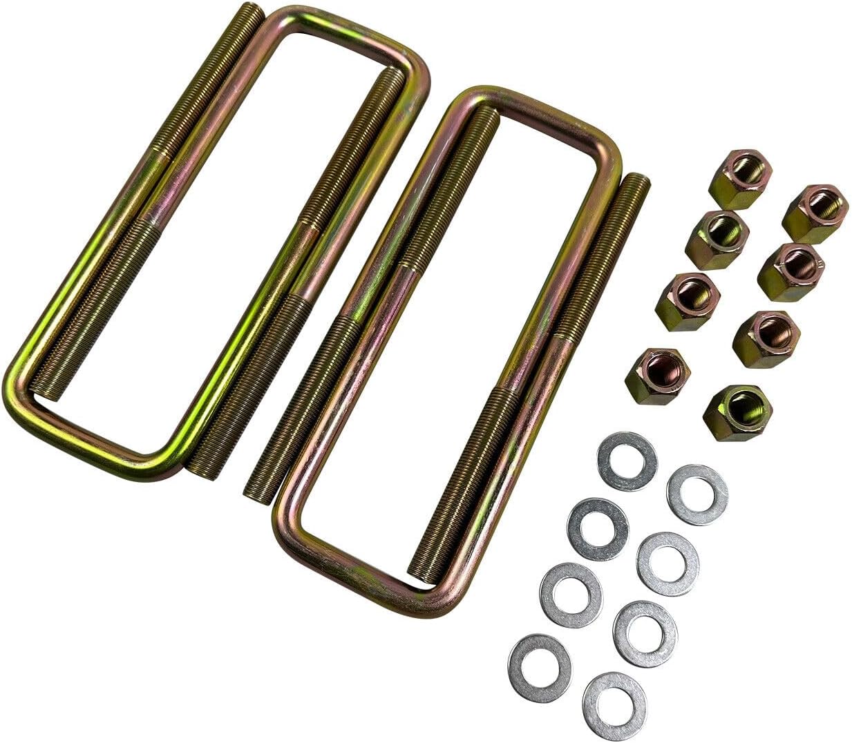 4PCS Square U-Bolts 2.5" Wide Leaf Springs 8.75" Long Compatible with 1988-2019 Chevy Silverado GMC Sierra 1500 w/Hardware