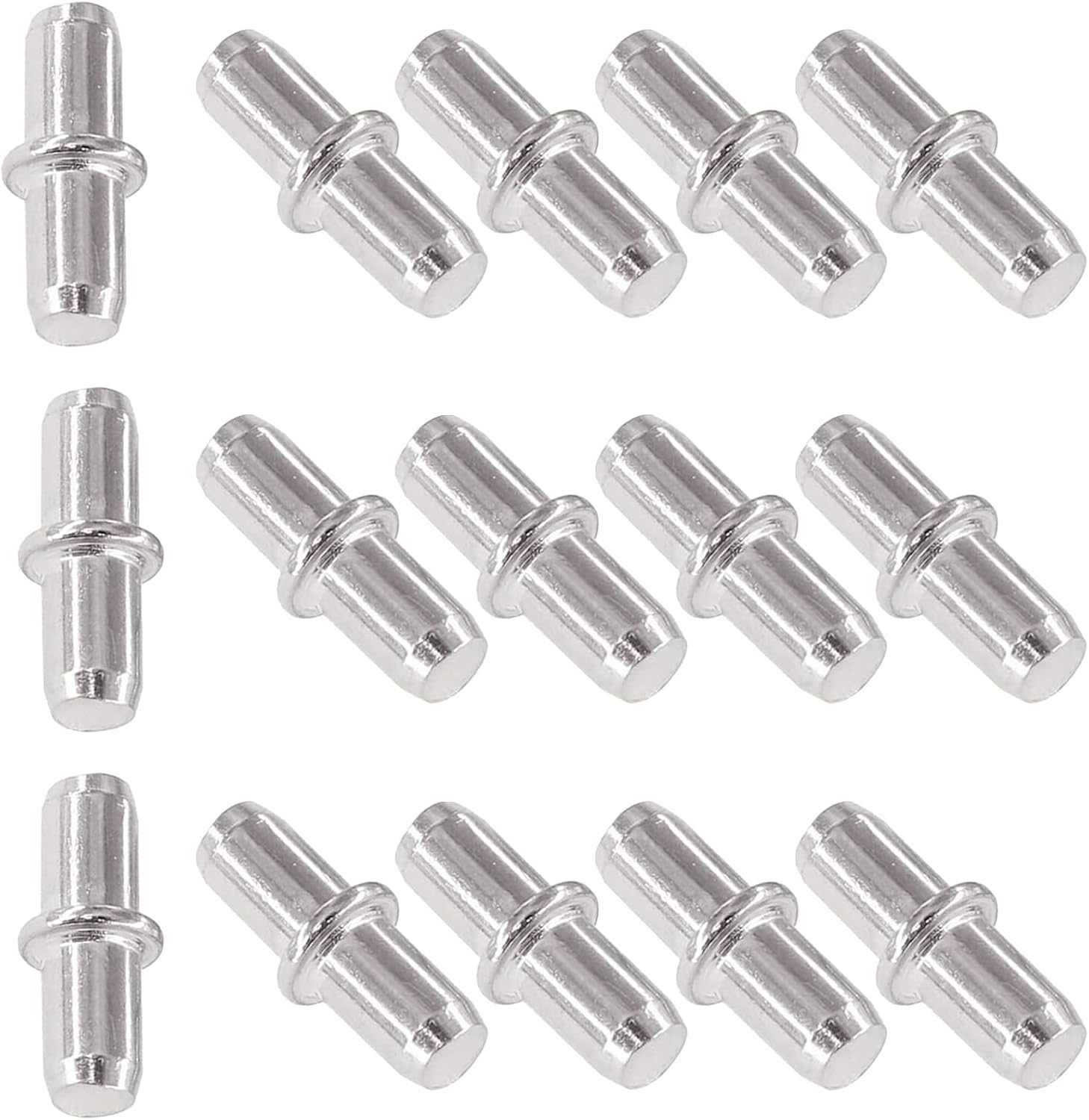 50 Pcs Shelf Support Pegs, 5x16mm Nickel Plated Shelf Support Pins