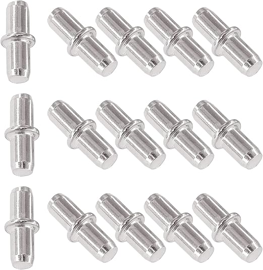 15pcs Metal Shelf Pegs 5x16mm Shelf Support Pins Studs,Nickel Plated