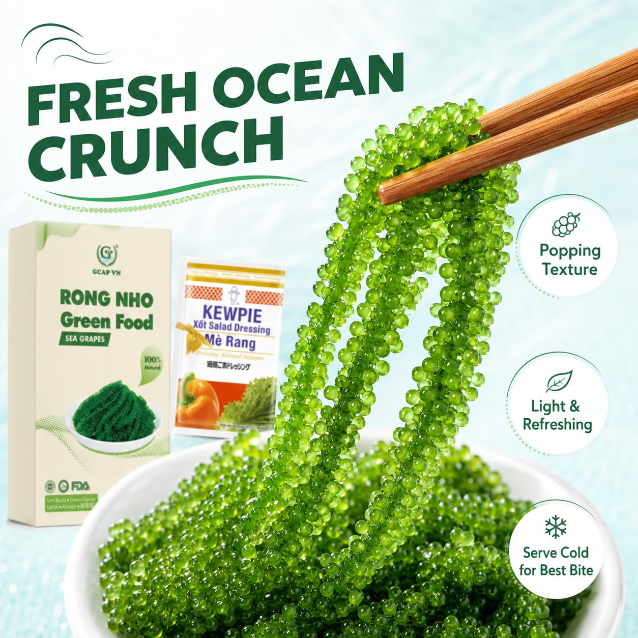 Amazon.com : GCAP Dehydrated Sea Grapes, 3.53 oz (5 x 20g) with 2