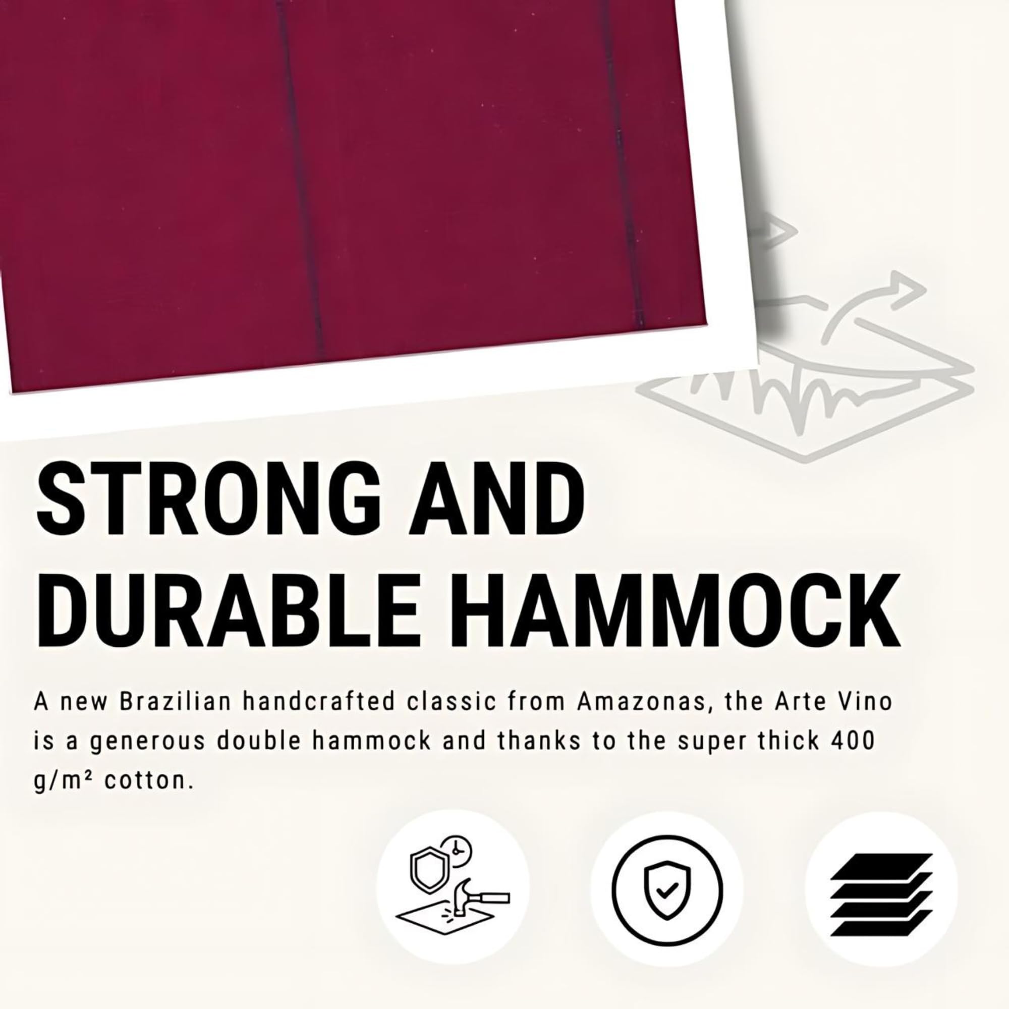 Amazonas Hammock XL Hamac Art, vin, 340 x 150 x 5 cm