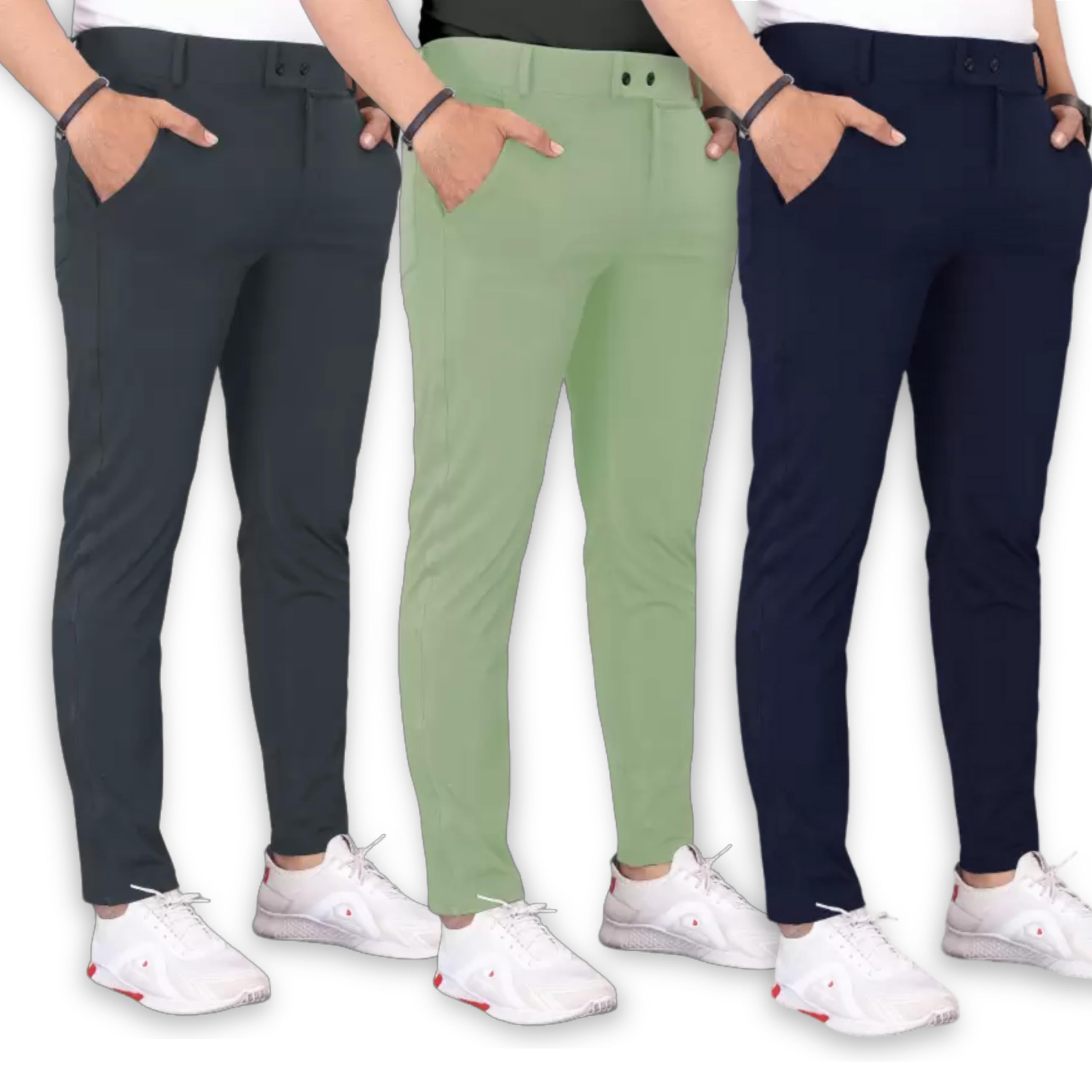 Men's Trendy Comfortable Fit Trousers | Office-Ready Men's Trousers | Men's Regular Fit Trousers | Formal and Casual Trousers for Men-image-9