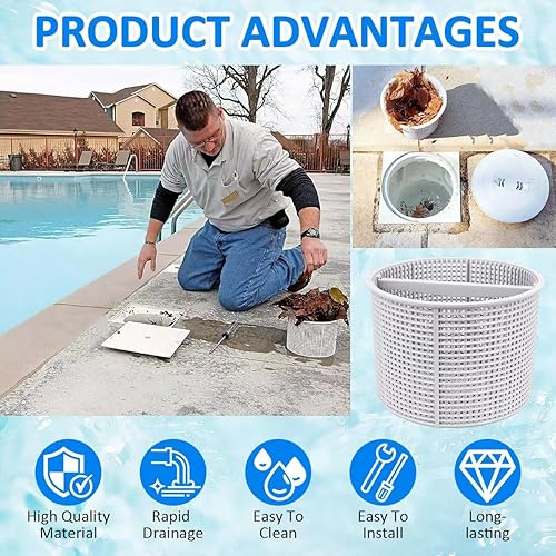 Miniatura 5 de NOOTO B-152 Cesta De Repuesto Para Hayward Piscina Skimmer Basket SPX1082CA 1082CA 7" B152 - Blanco