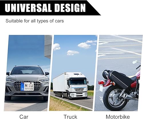 Miniatura 6 de Hawyet Juego de 4 tornillos de fijación para placa de automóvil, con bandera estadounidense negra, impermeables, duraderos, tornillos hexagonales de