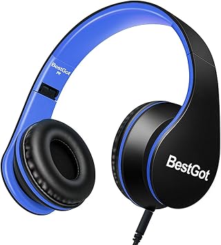 Kids Headphones for Kids with Removable Cord volume Limited 95dB B/Blue