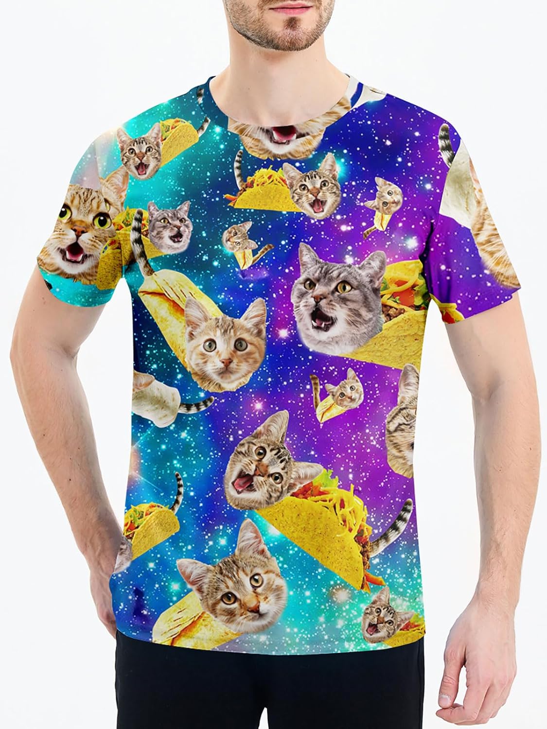 RAISEVERN Unisex Summer T-Shirts Crewneck Cool Short Sleeve Funny Graphic Print Top Casual Tees - Image 2