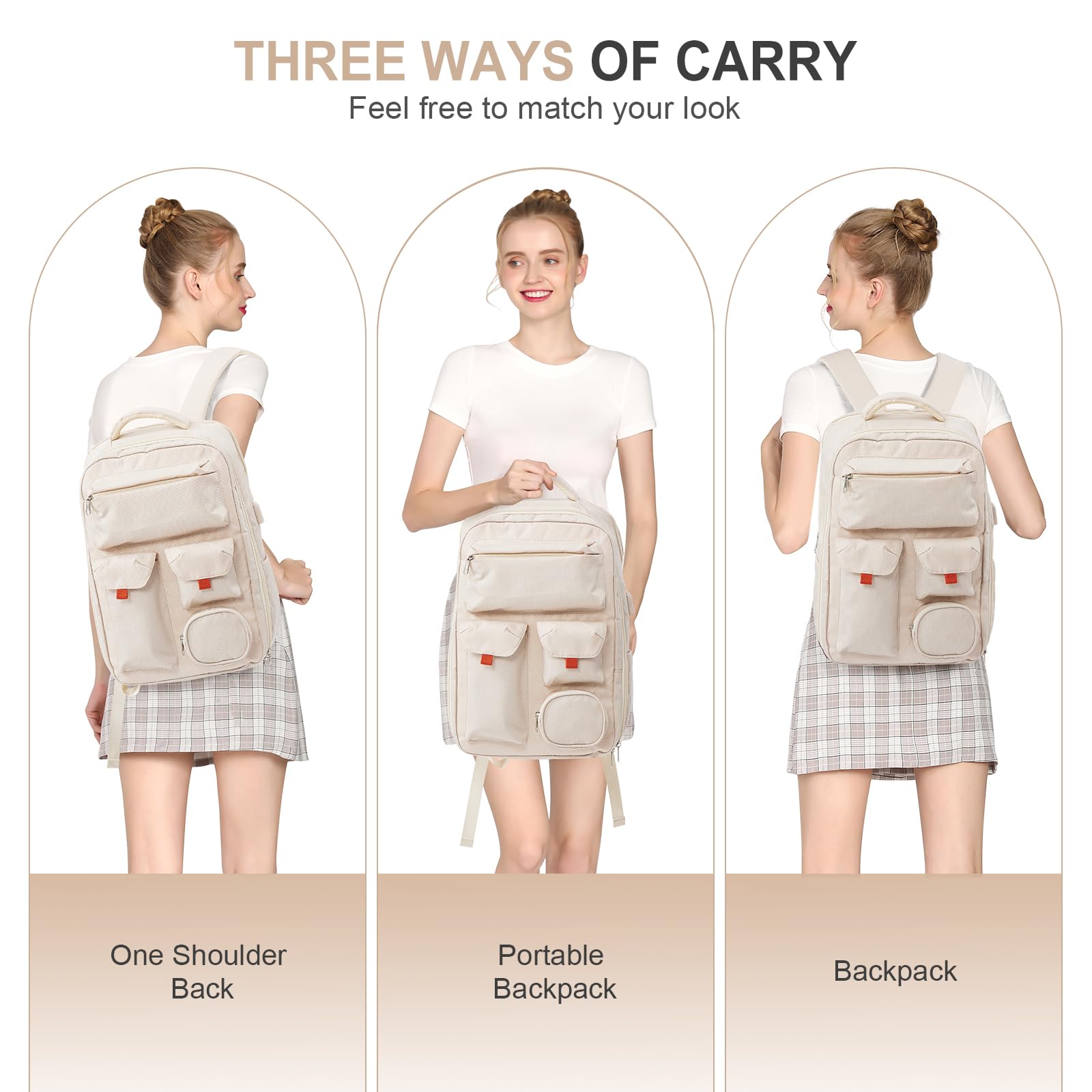 SZLX Zaino Ryanair 40x20x25 e 45x36x20 - Bagaglio a Mano Donna e Uomo, Borsa da Cabina Impermeabile per Laptop 14 Pollici, Zaino da Viaggio