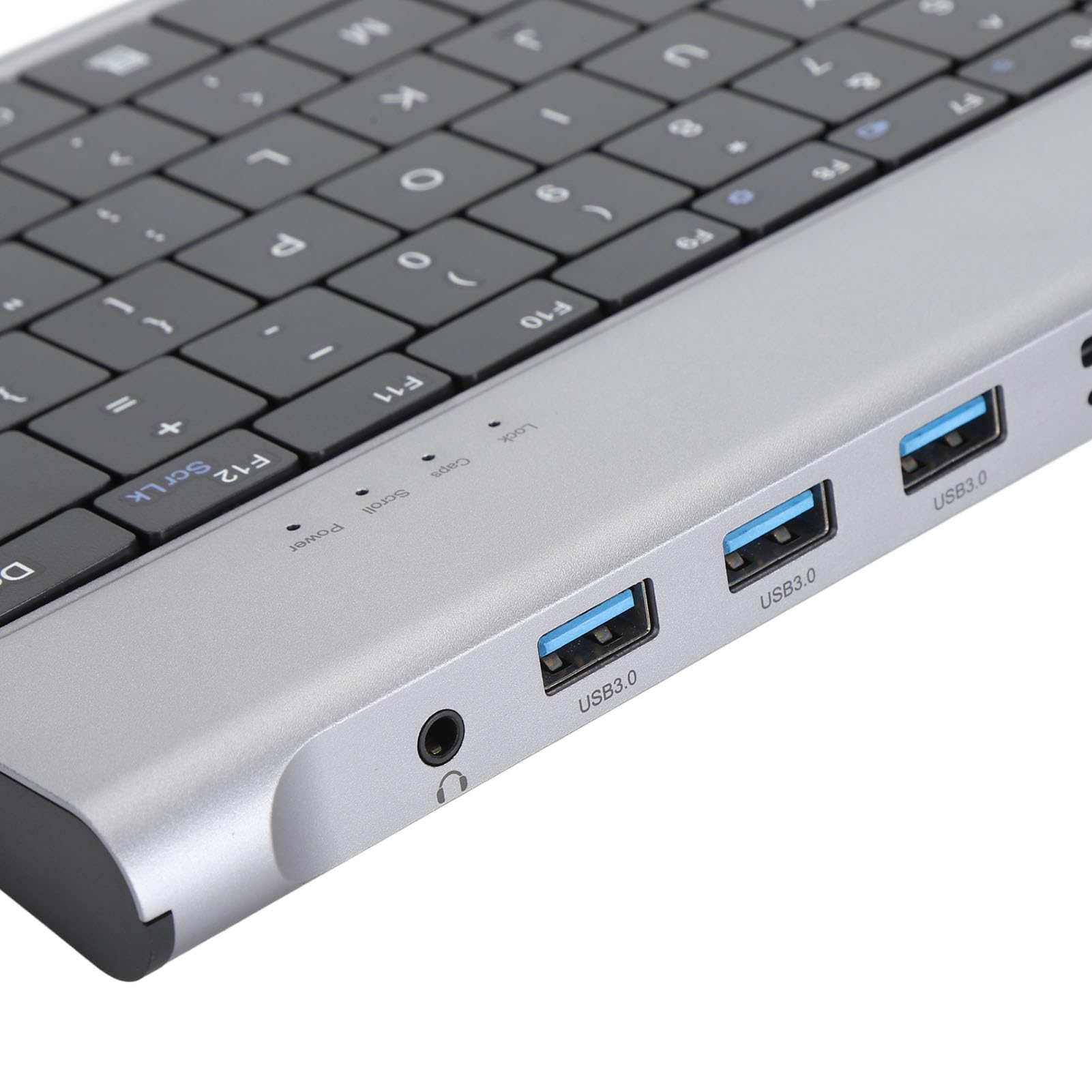 Teclado USB C Center 11 a 1 para ordenador con cable estación de acoplamiento 4K para editores de vídeo y escritores profesionales