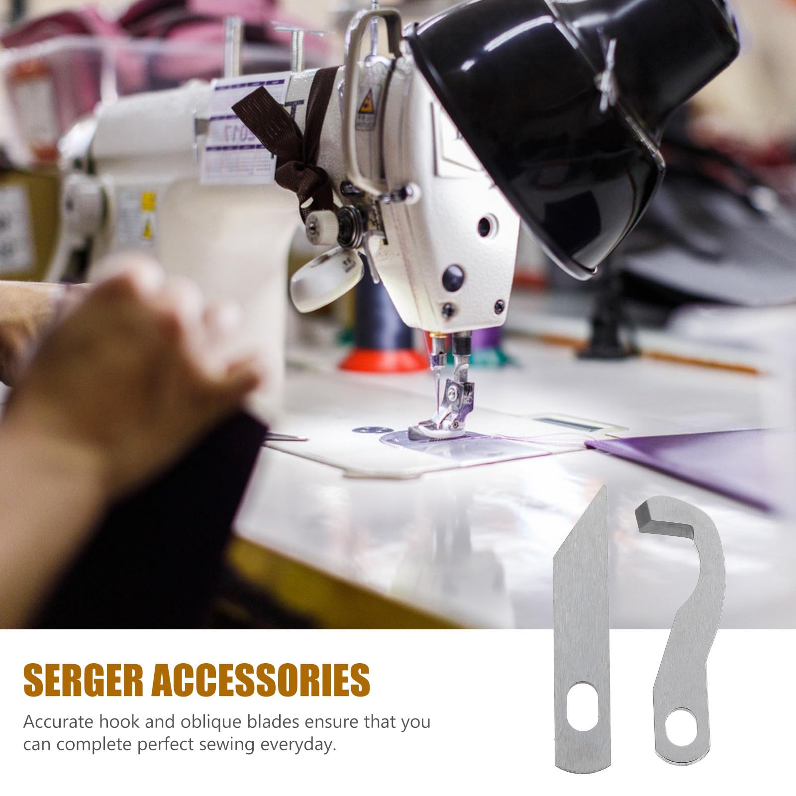 4 Pezzi Lame per Macchina da Cucire Overlock in Metallo Argento