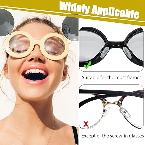 Miniatura 4 de Frienda 24 pares de almohadillas antideslizantes para la nariz para gafas, de silicona, antideslizantes para gafas, almohadillas finas para la nariz