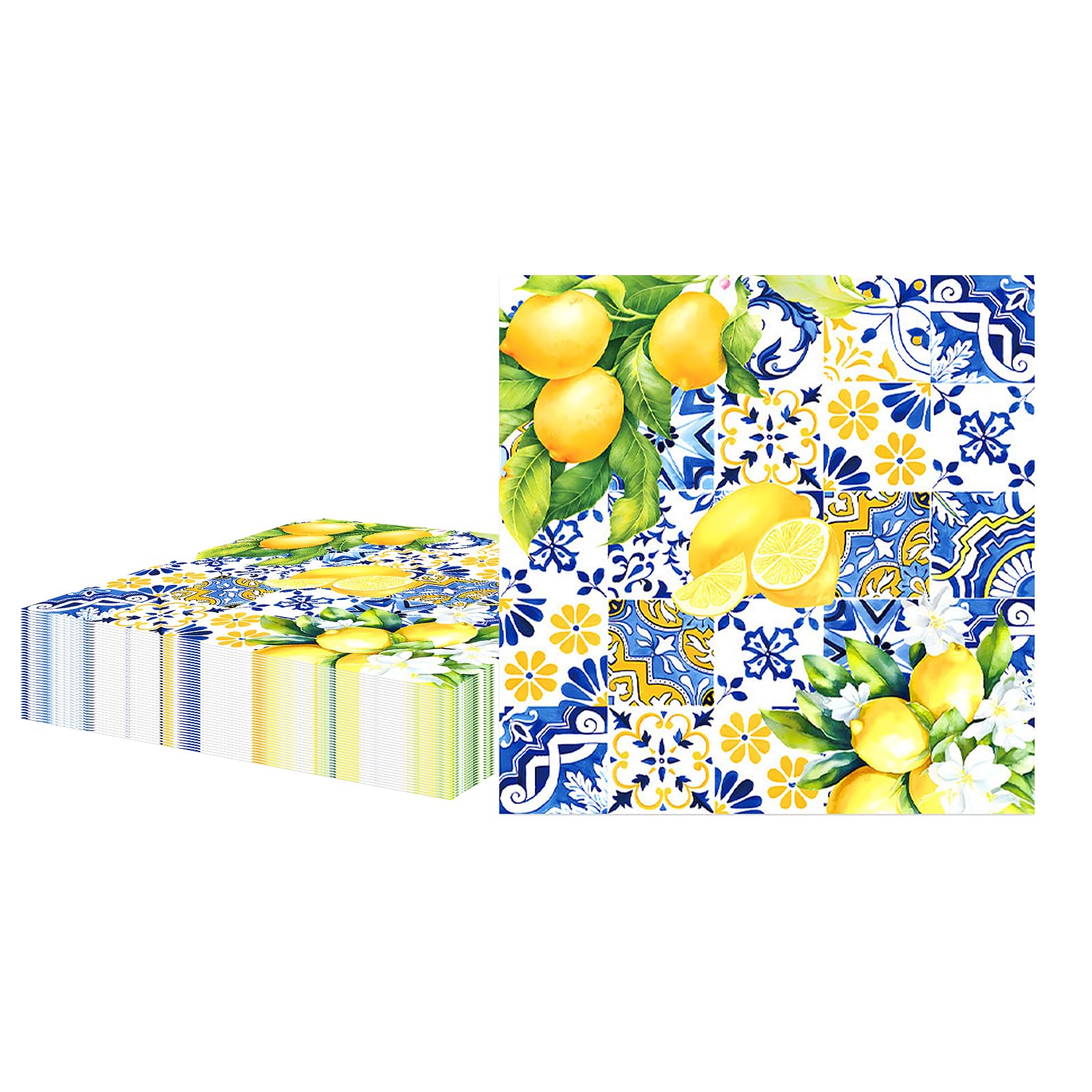 20 PCS Paper Napkins,Disposable Lemon Napkins,Decorative Napkin for Lemon Party Decorations Kitchen Accessories Summer Dinner Table Decoration