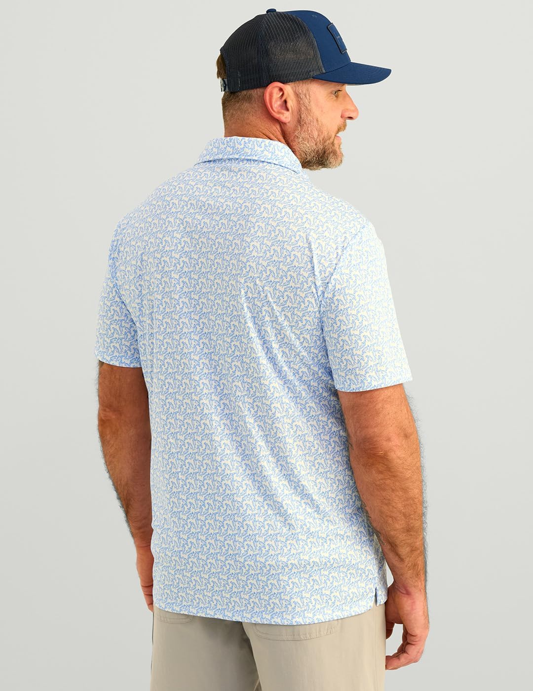 HUK Men's Pursuit Pattern Polo, Performance Short Sleeve Polo Shirt