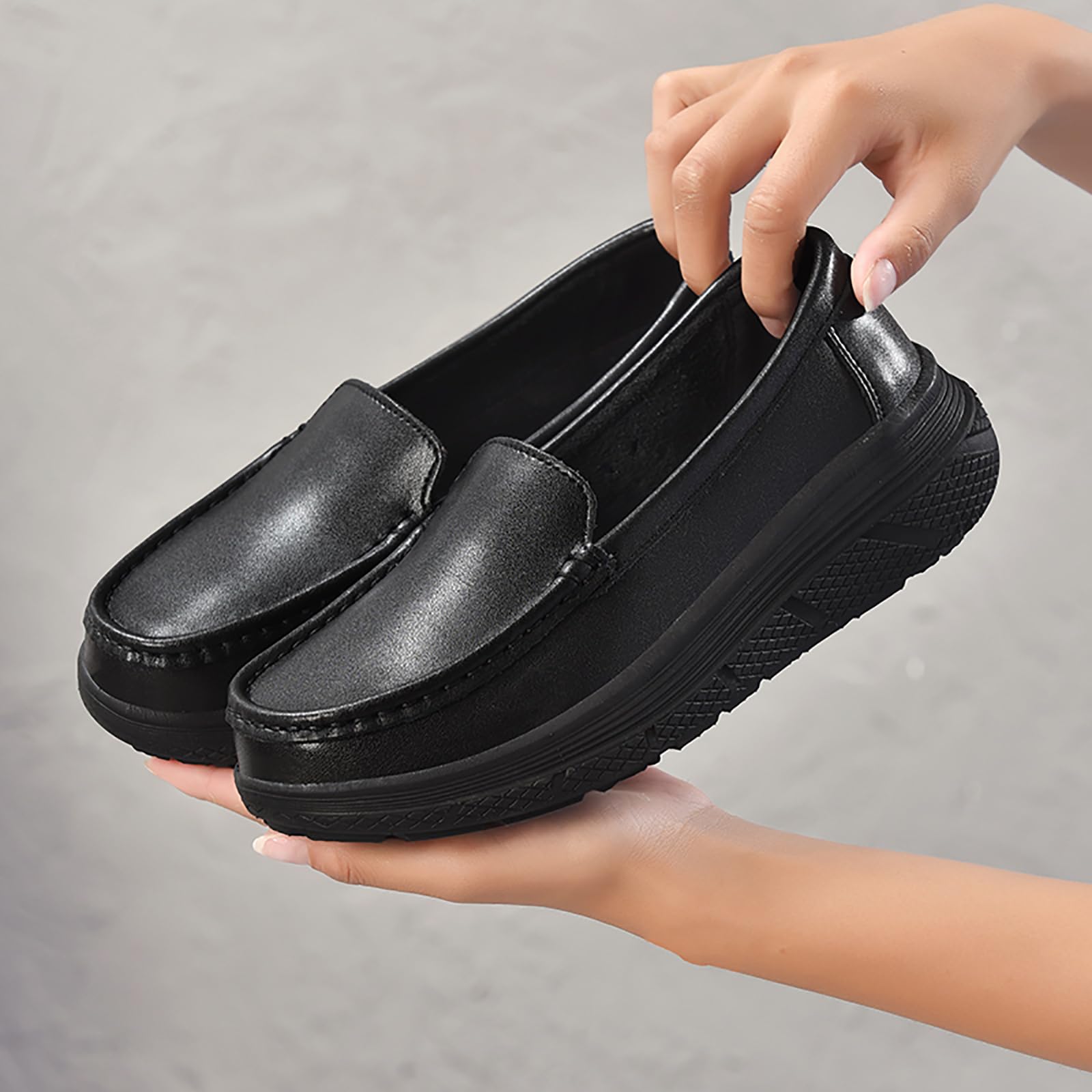 Zapatos ortopédicos de trabajo para enfermera, cómodos y transpirables, antideslizantes, para enfermería, restaurante, trabajo, piel, para caminar