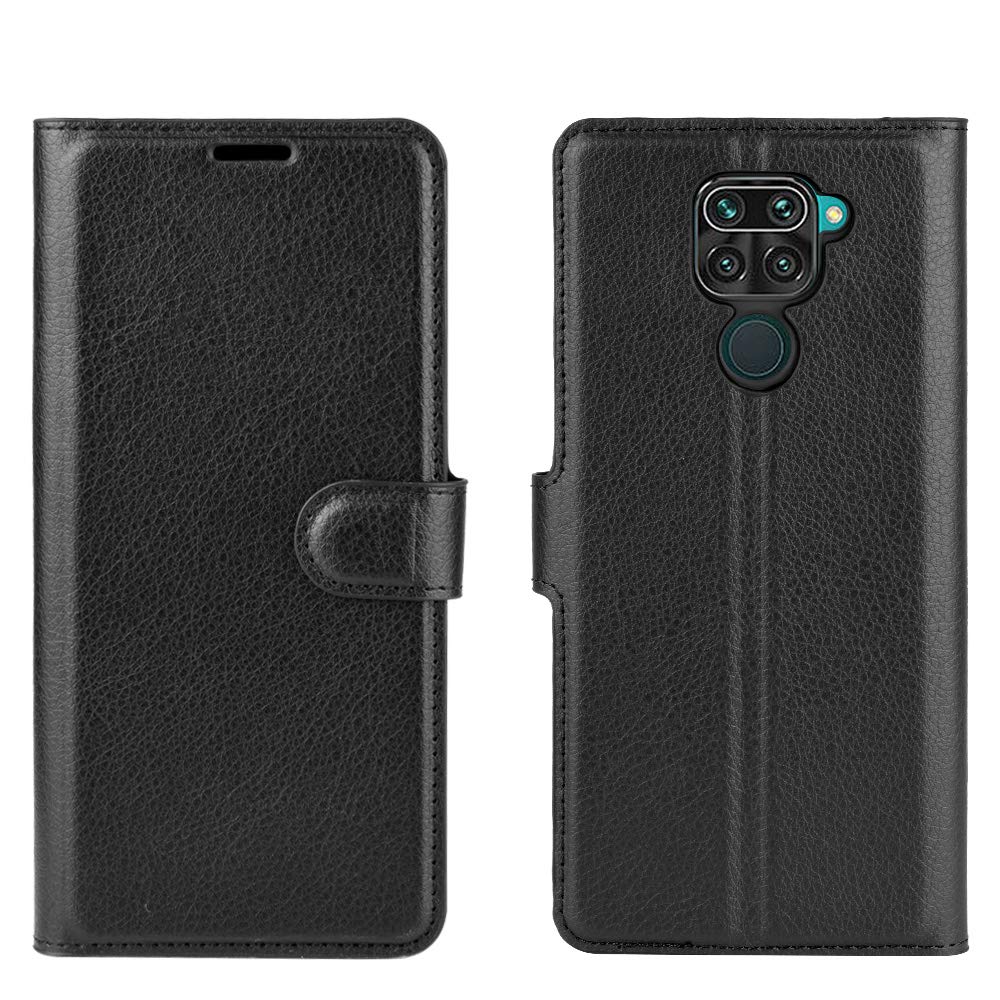 Simpeak Leder-Flipcase Für Redmi Note 9 (6,53 Zoll) – Mit Kartenschlitzen, Standfunktion & Magnetverschluss, Schwarz