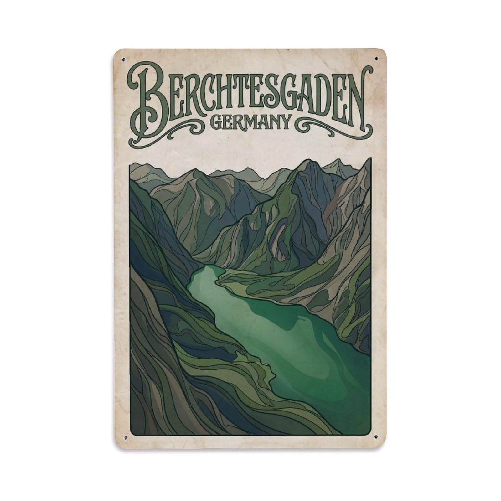 Germany Berchtesgaden Travel Metal Tin Sign