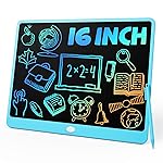 TEKFUN Birthday Gifts for Kids, 16inch LCD Writing Tablet Drawing Board, Teen Girl Boy Gifts Age 10 and Up, Birthday Gifts for All Age Groups, Erasable Writing Tablet for Business Meeting (Blue)