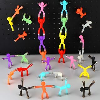 30 Pcs Humanoid Magnetic Toys Colorful Fidget Toys for Adults Hobbies Crafts Cute Novelty Man Fridge Magnets Men Refrigerator Magnets for Refrigerator, Door, Office Fun(Trendy Style)
