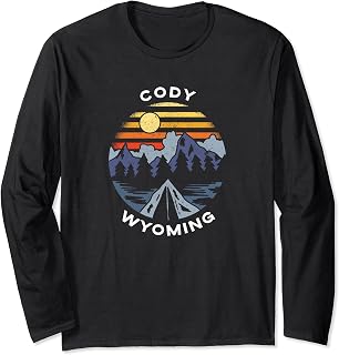 Cody Wyoming Mountains Camping WY Vacation Souvenir Long Sleeve T-Shirt