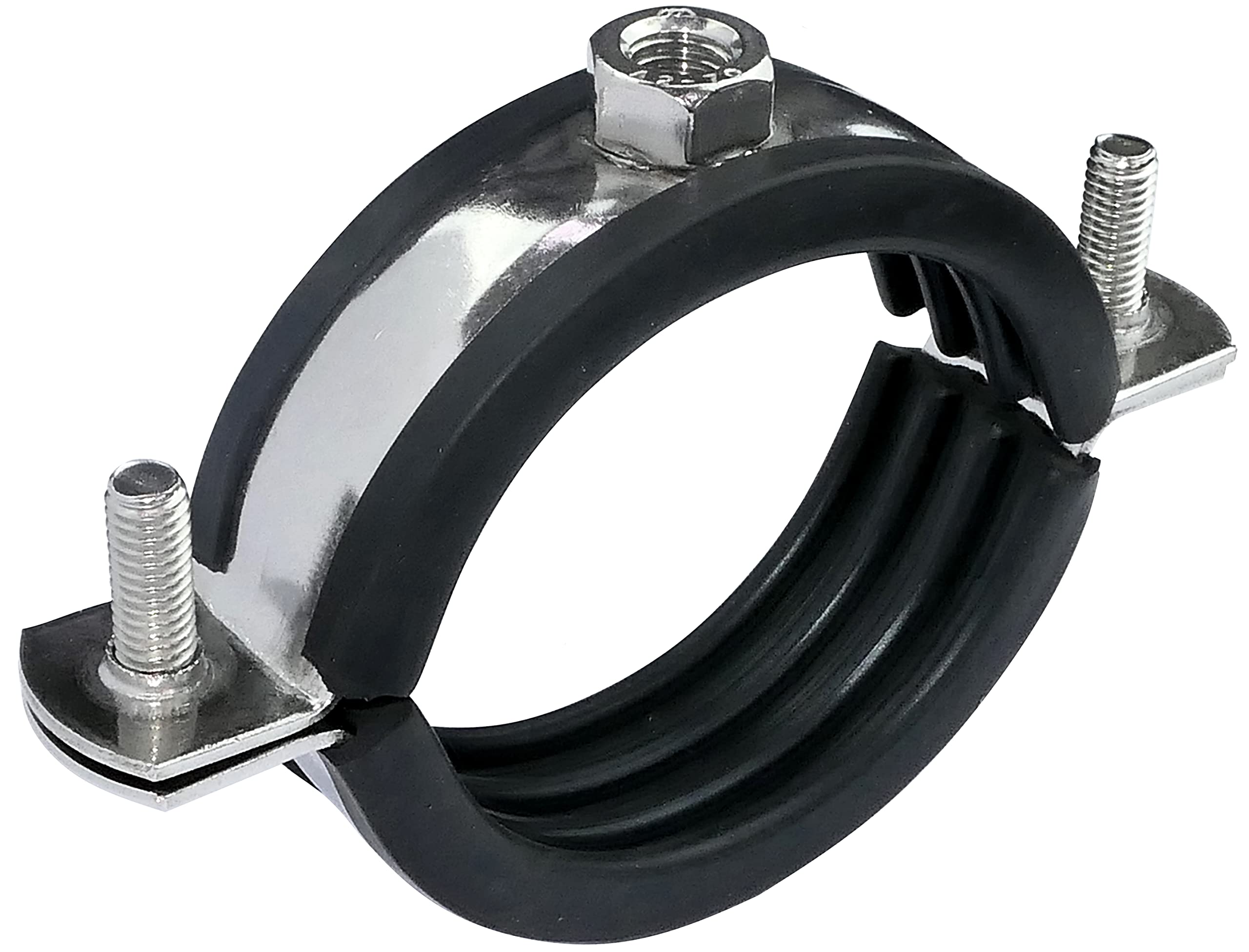 AERZETIX Abrazadera Isofónica Juego de 5, Tubo Ø2'' 57-62mm | Acero Inoxidable A2, DIN EN 10111, Para Atornillar М8, Soporte con Junta, C49905