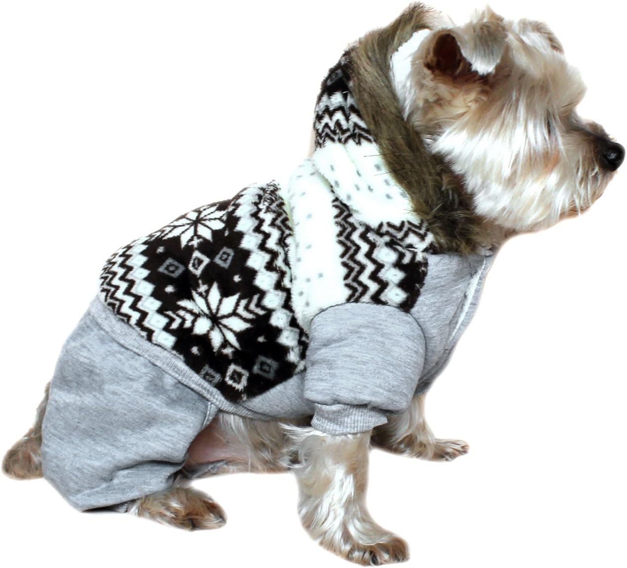 Alfie Pet - Nova Hooded Jumper - Color: Grey, Size: Large